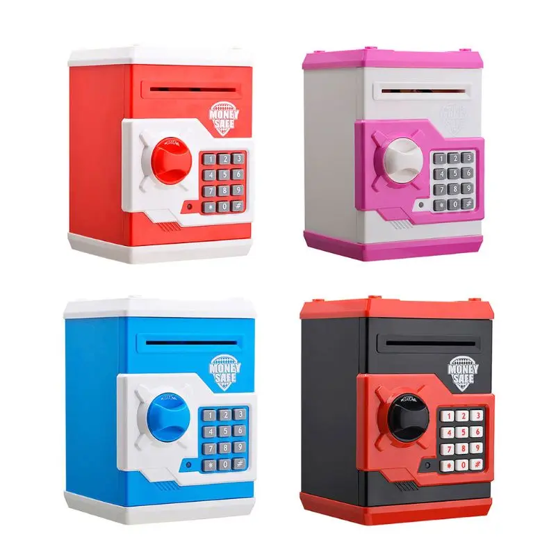 

Piggy Bank Mini ATM Money Box Safety Electronic Password Chewing Coin Cash Deposit Machine Gift for Children Kids