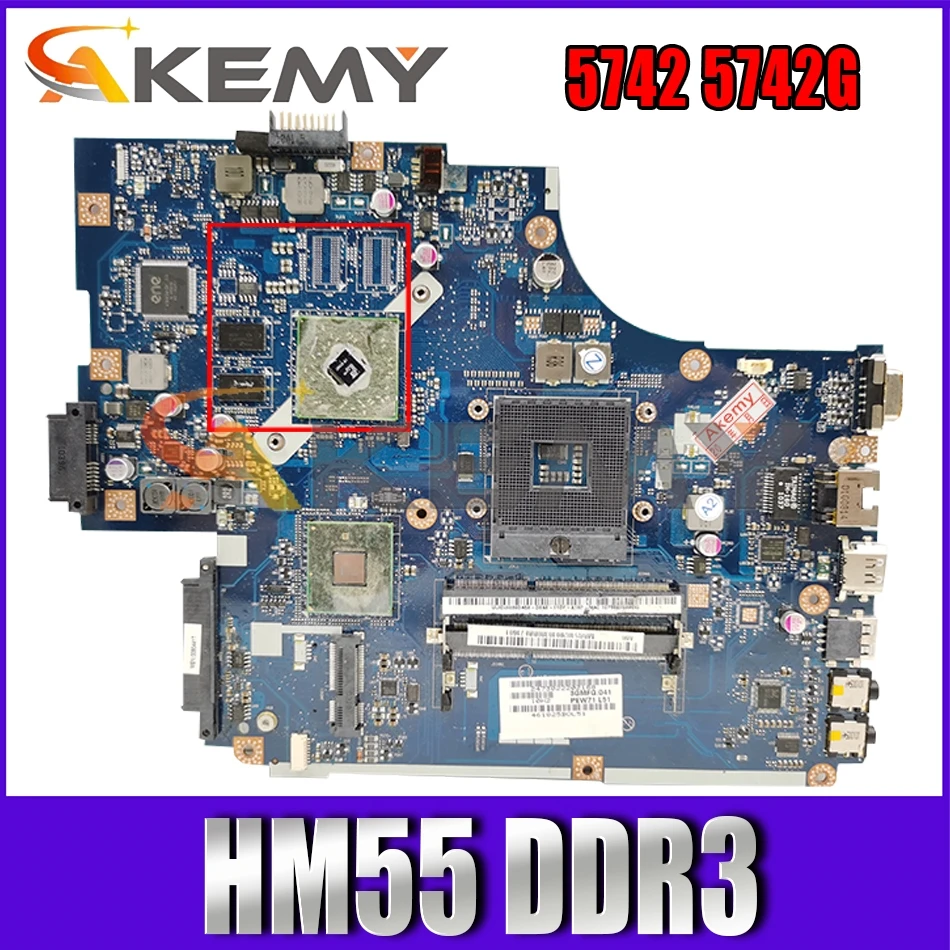 

Материнская плата AKEMY NEW70 LA-5891P MBWJR02001 MB.WJR02.001 для ноутбука Acer Aspire 5742 5742G HM55 DDR3