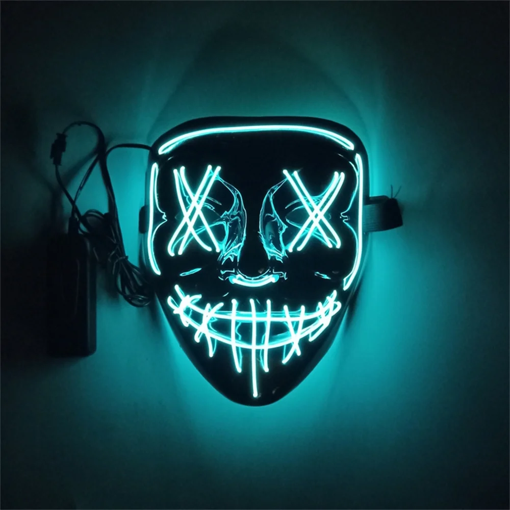 Magicool Новый дизайн EL Wire Led Светящиеся маски DJ Bar Хэллоуин Вечеринка Маскарадные для