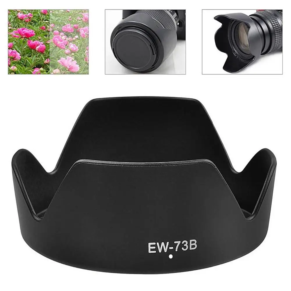 Купи Ew-73b Lens Hood Reversible Camera Lente Protection Accessories For Canon 650d 550d 600d Portable Camera Len Cover за 53 рублей в магазине AliExpress