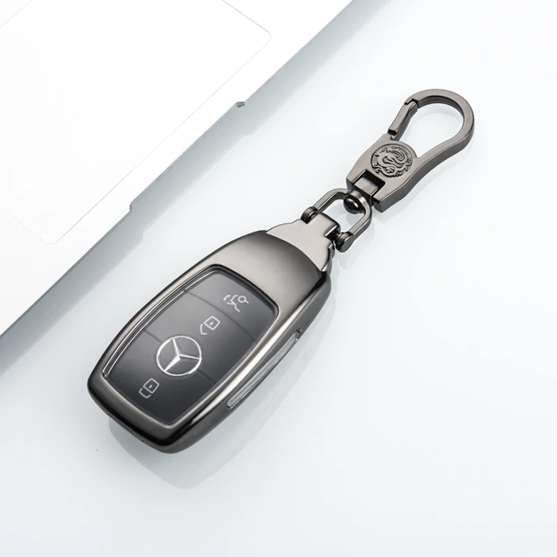 

Zinc Alloy Car Remote Key Case Shell For Mercedes Benz E Class W213 E200 E260 E300 E320 Protective Key Cover Fob Holder keychain