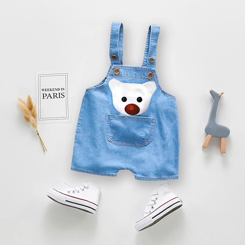 

IENENS Kids Baby Jumper Boys Girls Dungarees Clothes Pants Denim Shorts Jeans Overalls Toddler Infant Jumpsuits Trousers