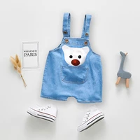 ienens kids baby jumper boys girls dungarees clothes pants denim shorts jeans overalls toddler infant jumpsuits trousers