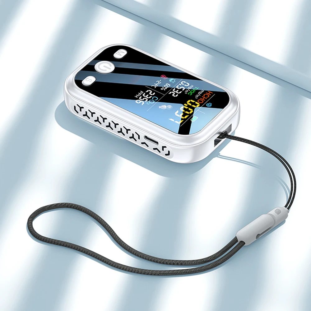 

T40 Multifungsi 5 в 1 измеритель CO2 цифровой Suhu тестер датчик CO2 TVOC HCHO CO2 детектор Kualitas Udara монитор