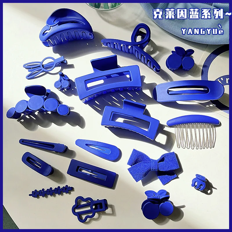 

Blue Hairpin Bangs Side Clip 2021 New Claws Clip Girl Hairpin Barrette Headwear for Women Girls Hair Crab Hair Accessories