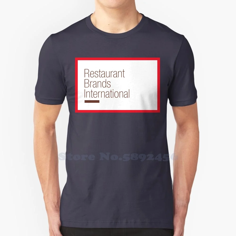 

Restaurant Brands International Logo Casual T Shirt Top Quality Graphic 100% Cotton Tees