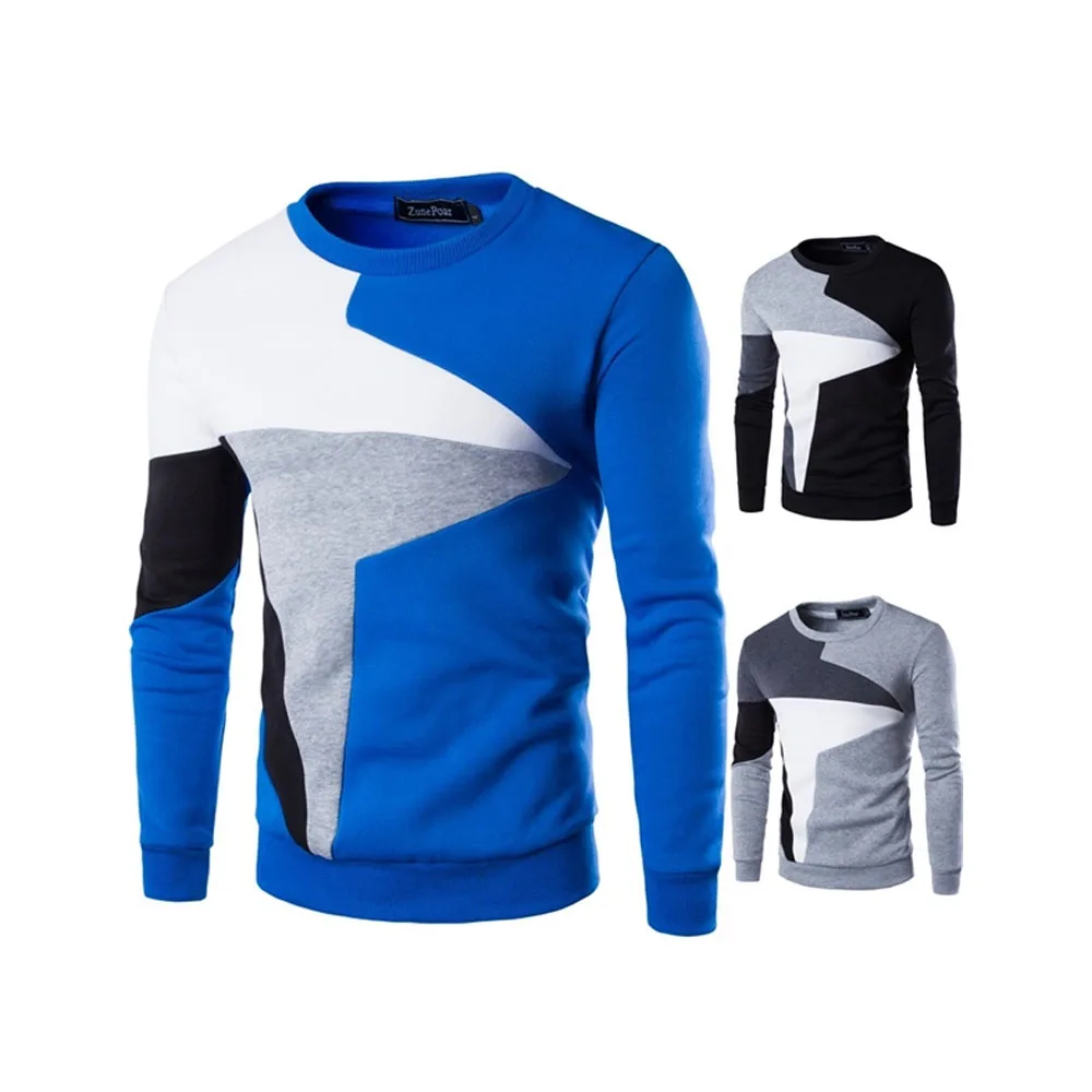 

Свитер ZOGAA мужской повседневный с круглым вырезом, приталенная хлопковая вязаная одежда, пуловеры, модная простроченная Мужская одежда для весны и осени