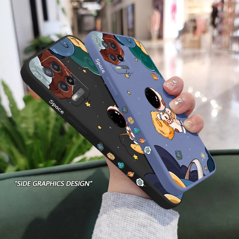 Фото Летающие астронавты, брикет для OPPO A54 A74 A57 A96 A76 A36 A95 A12 A15 A15S A16 A16K A9 A5 2020 Reno 8 8Z 7 7Z 6 5 F9 4G чехол для телефона №3