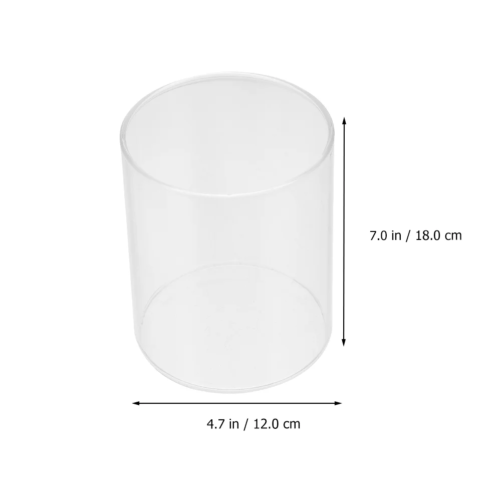 

Bowl Chimney Open Shade Cylinder Holder Ended Clear Lamp Cover Frosted Tube Serving Salad Fruit Transparent Dish Both Ends