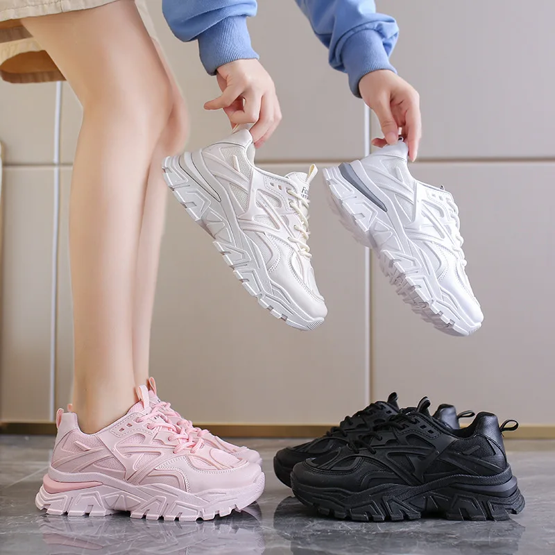 2022 New Women Casual Sport Shoes Girl Mesh Comfortable Designer Sneakers All Seasons Trainers Platform Student Vulcanized Shoes