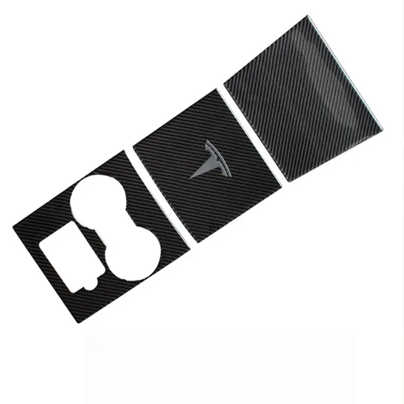 

Carbon Fibre ABS Car Interior Styling Patch for Tesla Model Y Tesla Model 3 Accessories Center Console Decorative Stickers Film