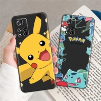 japan pokemon pikachu phone case for samsung galaxy s22 s21 s20 ultra fe 5g s22 s10 10e s9 plus silicone cover liquid silicon