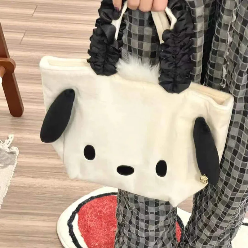 

Kawaii Sanrio почточко мультяшная сумка, милая красота, Студенческая осень-зима, модная мягкая плюшевая большая емкость, белая сумочка