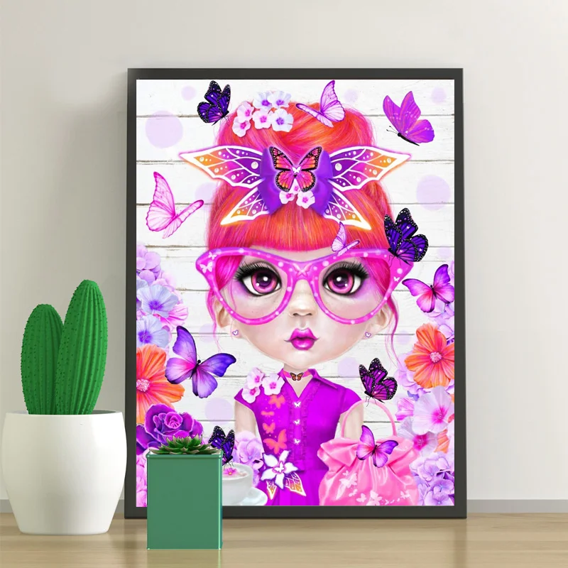 

Новинка DIY цветок бабочка девочка гостиная украшение для дома подвесное искусственное сверло кирпич и каменная вышивка