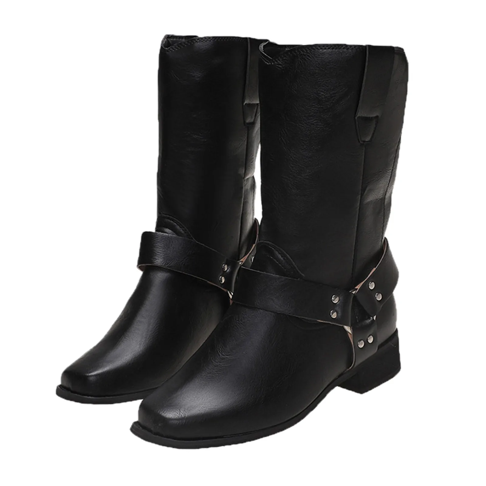 Женские ботинки в стиле ретро на высоком каблуке