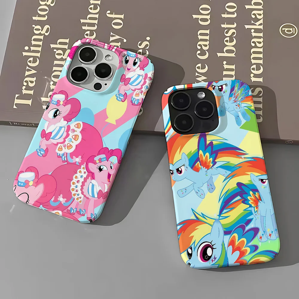 Милый чехол для телефона с рисунком M-My Little Ponies IPhone 16 15 14 13 12 11 Pro Max XS XR XSMax 6 7 8 Plus