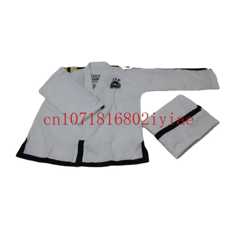 

ITF full embroidery Taekwondo clothing standard plain 1-3 dan assistant instructor doboks 4-6 dan Instructor uniforms wholesale