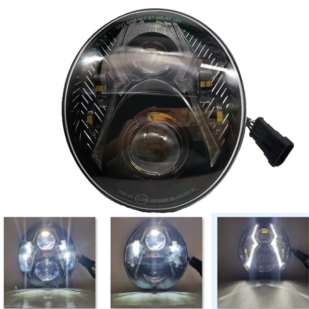 

Moto LED Headlight DRL Halo Motorcycle Lights for Harley Softail 2018 2019 2020 Breakout 114 FXBR FXBRS LED Projector Headlamp