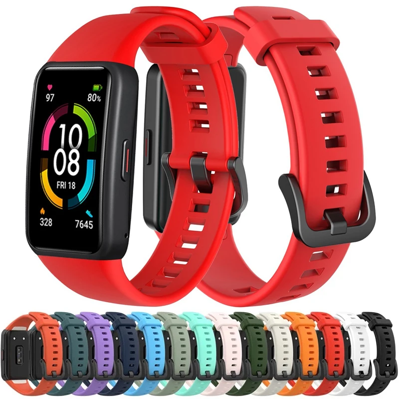 Ремешок силиконовый для смарт-часов Huawei Band 7 6 Pro