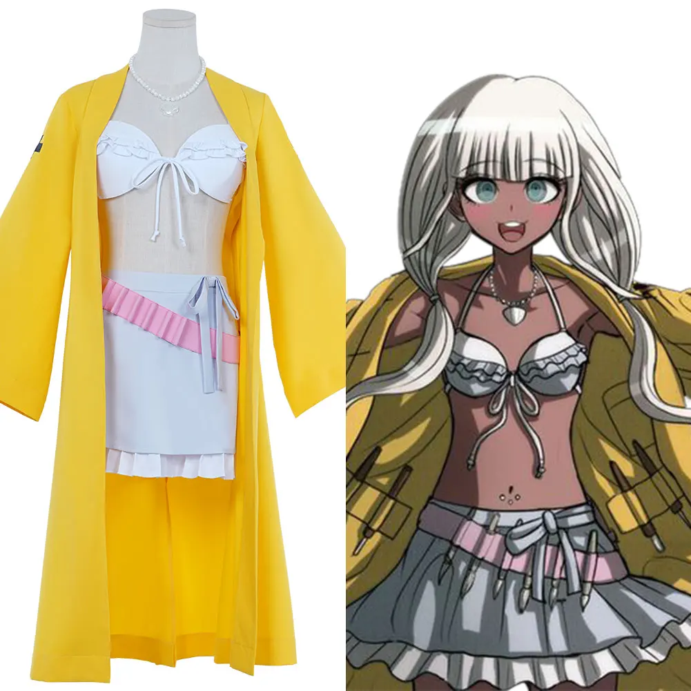 Danganronpa V3: Killing Harmony-Yonaga Angie Cosplay Costume Coat Belt Outfits Halloween Carnival Suits