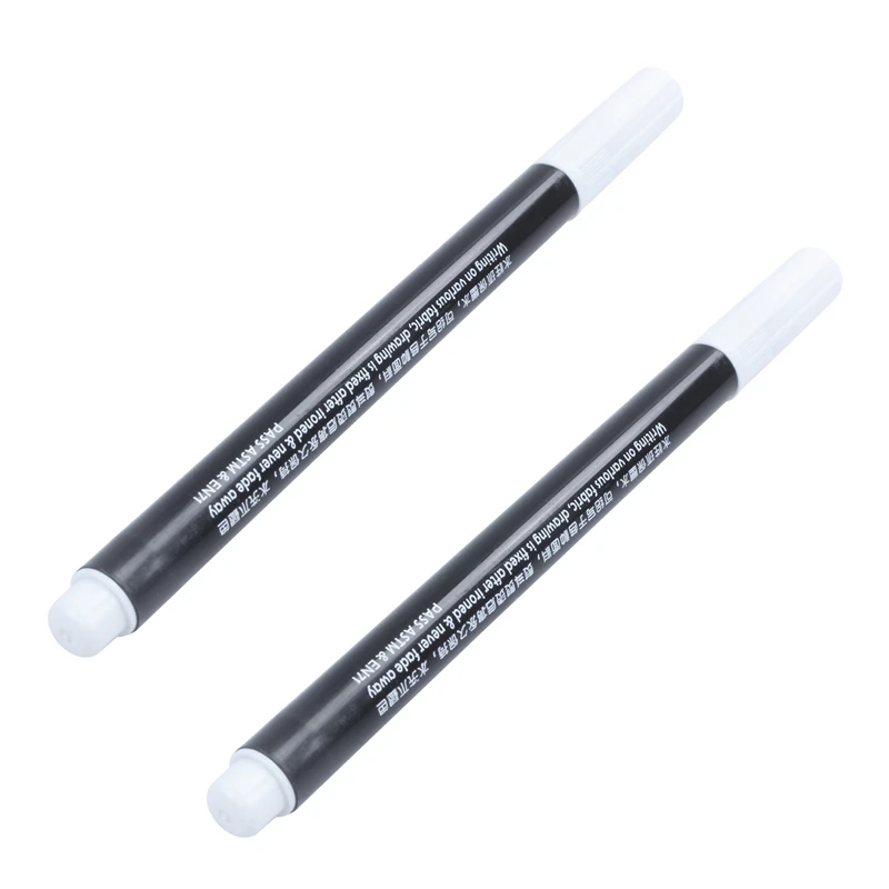 2 X Fabric Marker Pens Permanent Colors For DIY Textile Clothes T-Shirt Shoes White |