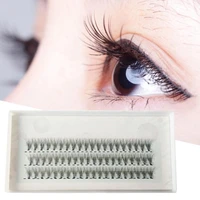 60pcs 10 root 0 1mm thickness false eyelashes natural grafting fiber long realistic eyelash extensions for beauty