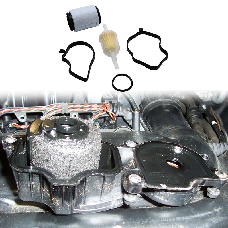 

5Pcs Engine Modified Crankcase Breather Oil Filter Kit for BMW Land Rover Freelander 2000-2006 11127799367 LLJ500010
