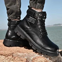 mens martins boot fashion designer winter boot biker boot for men leather high boot homme ankle boot warm waterproof chunky boot