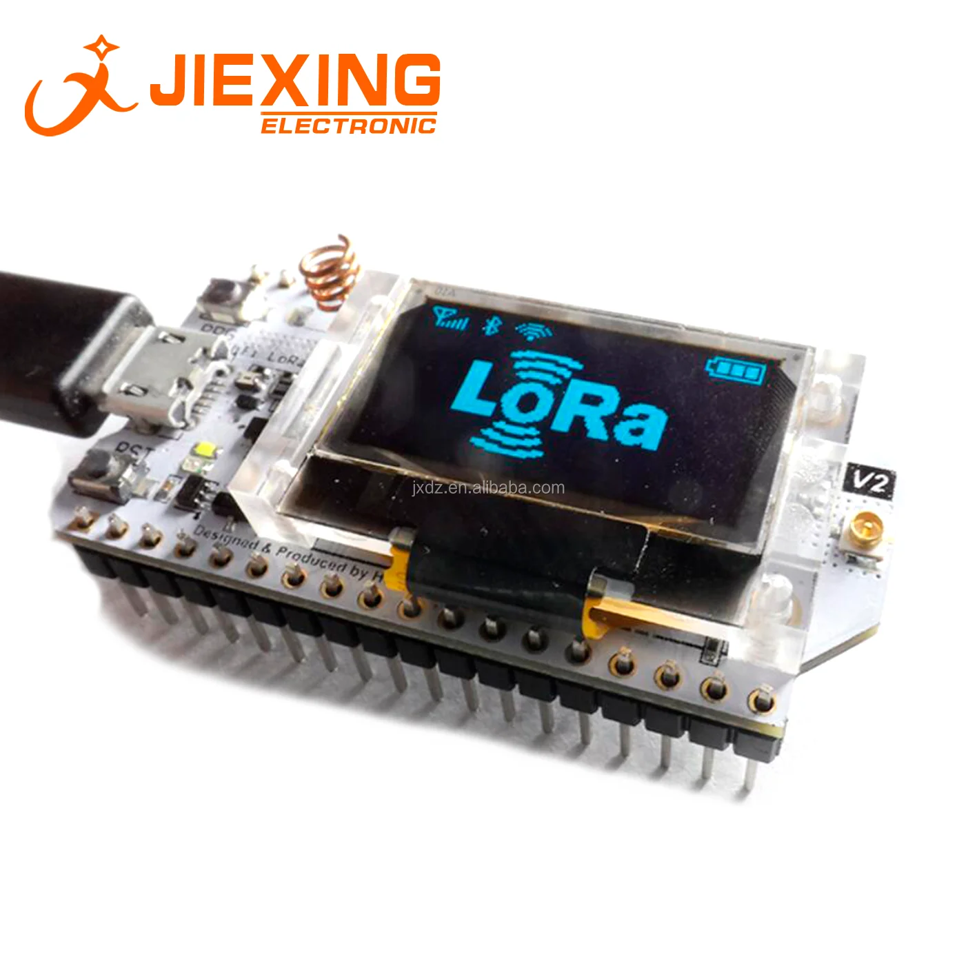 Купи ESP32 Φ модуль 868 МГц 915 МГц SX1276 ESP32 LoRa 0, 96 дюймов OLED модуль WiFi + BT макетная плата с антенной за 3,567 рублей в магазине AliExpress