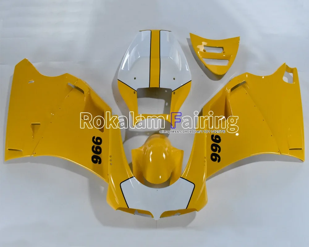 

Детали для кузова мотоцикла Ducati 996 748 DUCATI 748 996 1996-2002 желтого цвета, комплект обтекателей (литьё под давлением)