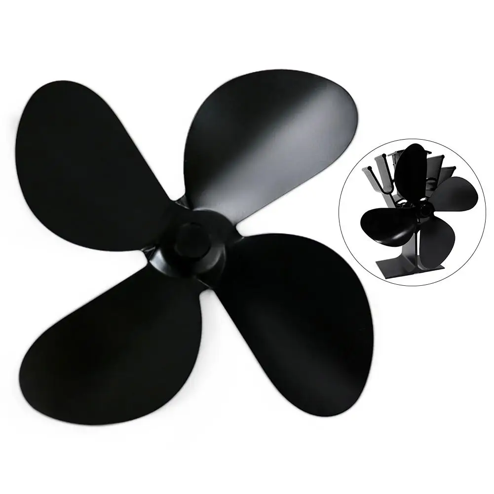 

Stove Fan Blades ONLY Airflow Heat Powered 4-Blade Heat Distribution Stove Fan Blades Gas Wood Log Burners Fireplace Parts