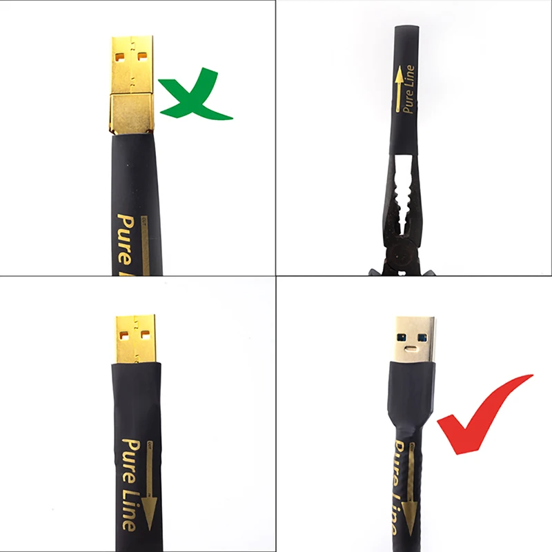 Фото Интерфейсный USB-терминал с медным позолоченным штекером 5u, тип А, В №4