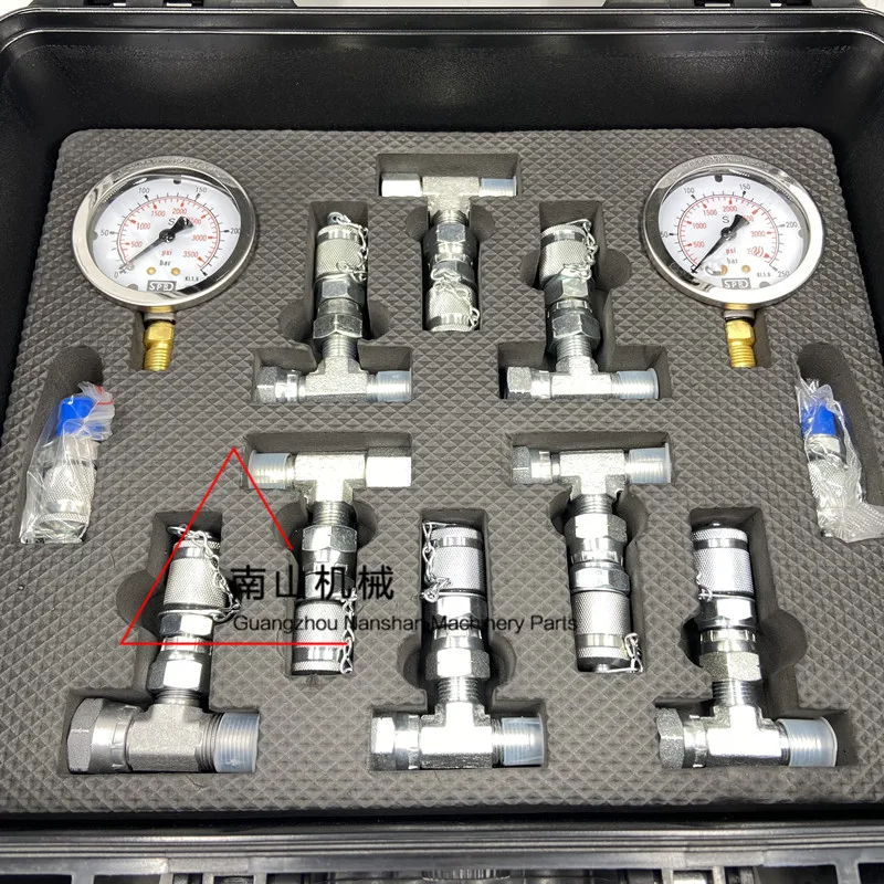 

Excavator pressure gauge tester precision hydraulic pressure measuring box hydraulic oil test pilot pump combination instrument