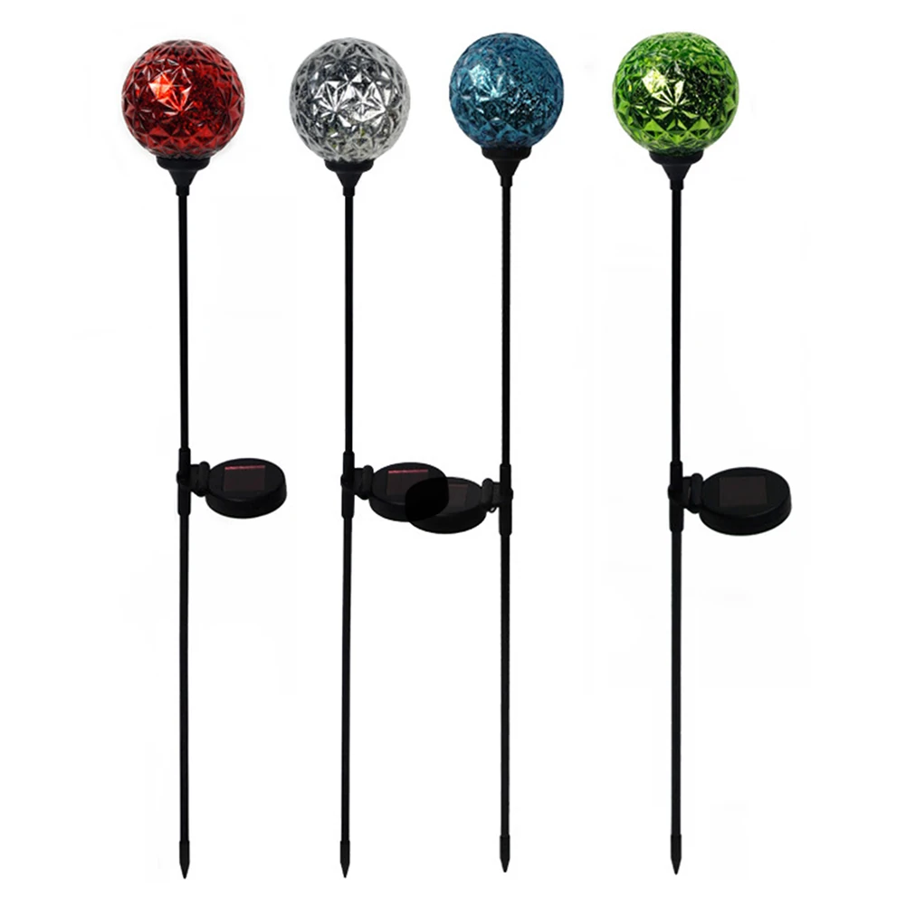 

Small Tube Lawn Path Solar Light Warm White Energy Saving LED Luminous Plastic Balls Stakes Lamps Garden Decor