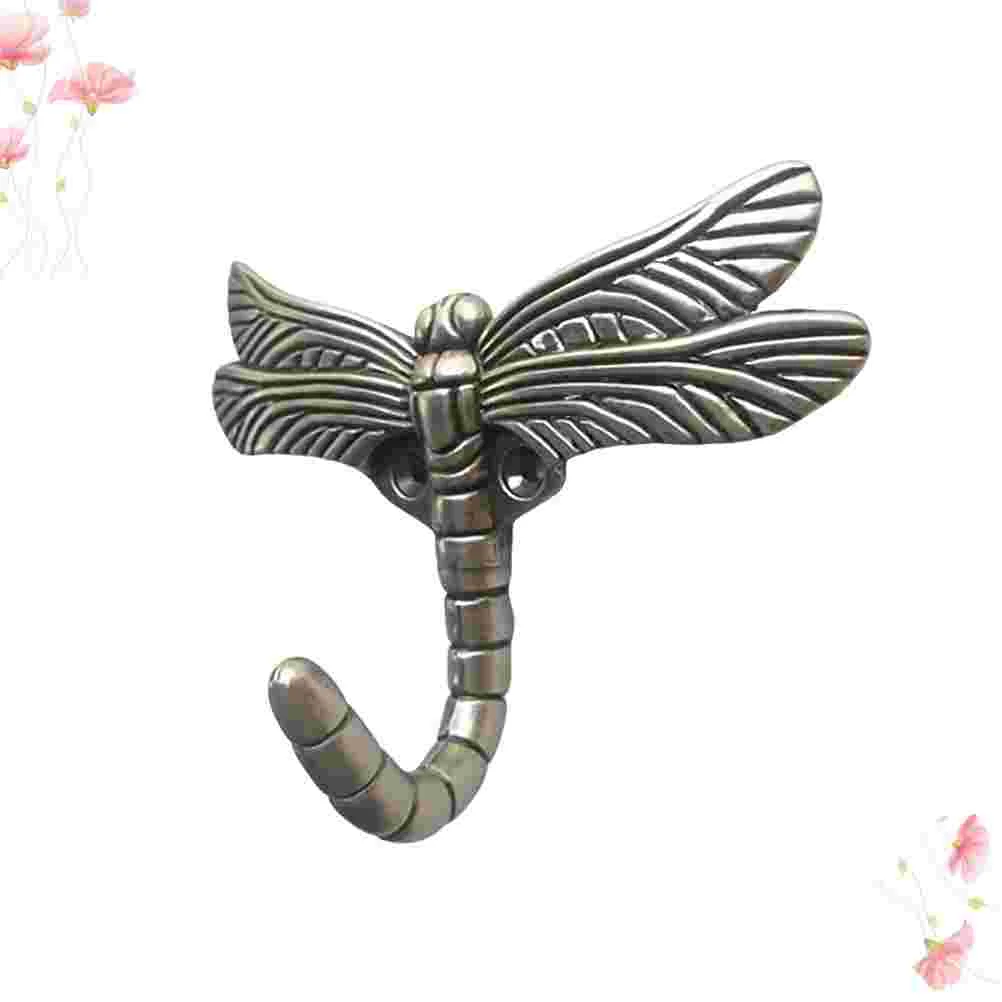 

Wall Hook Hooks Hanger Coat Dragonfly Animal Towel Kitchen Clothes Hat Key Robe Metal Vintage Head Single Bathroom Retro Hanging