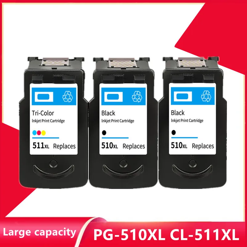 

Compatible for Canon PG510 CL511 PG 510XL CL 511XL PG-510 Ink Cartridge For PIXMA IP2700 MP230 MP240 MP250 MP260 MP270 MP280