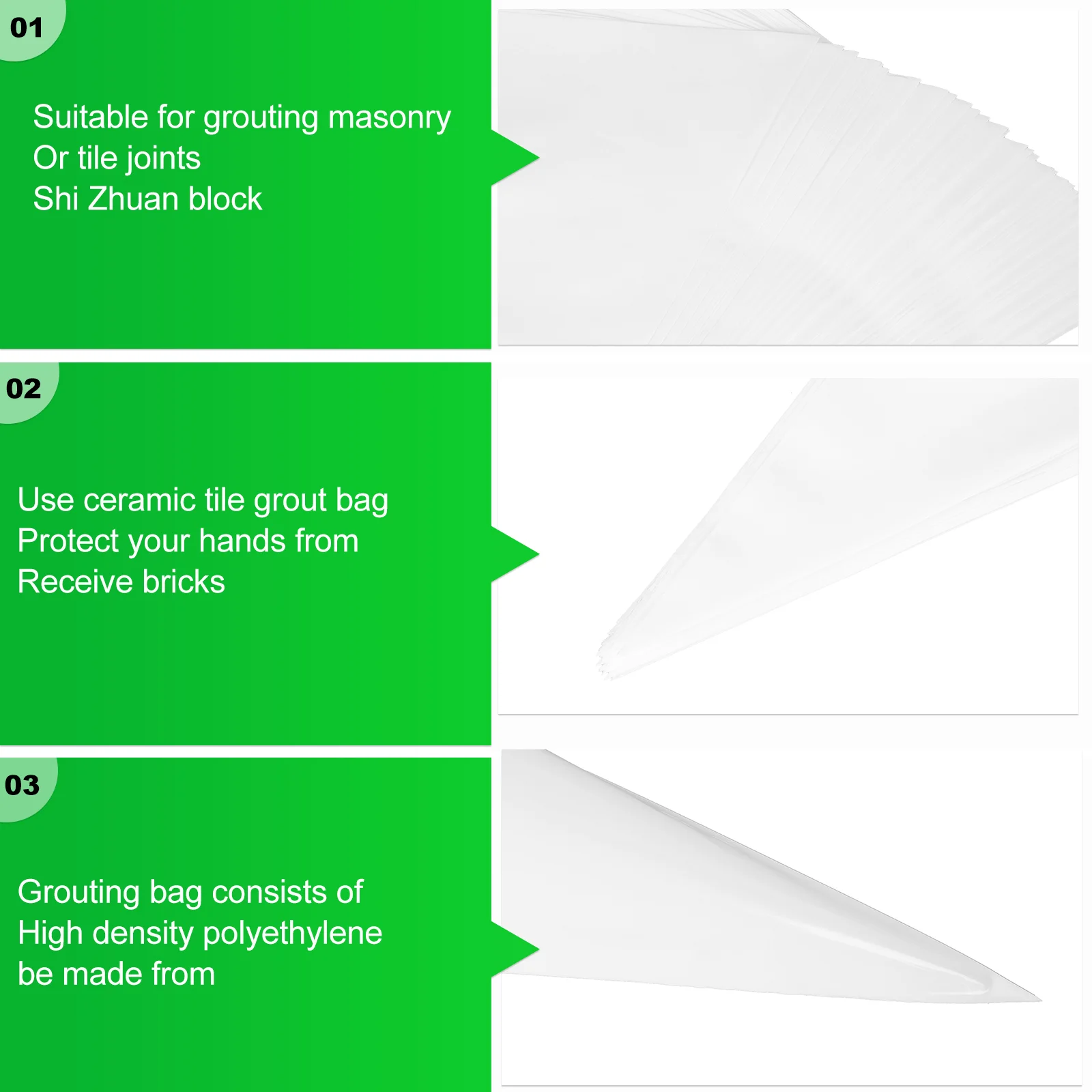 20 шт. цементный уплотнительный мешок пакеты для затирки мешочек плитки герметик