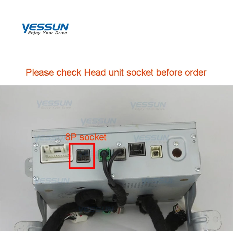 

8 Pin Reverse Parking Camera Harness Rear View Connector for Mitsubishi Car Stereo Head Unit