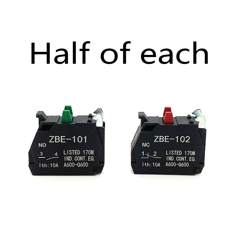 

10 шт., кнопочный выключатель, задний контакт, задний свет, фотогалерея, Nc Xb4/xb5