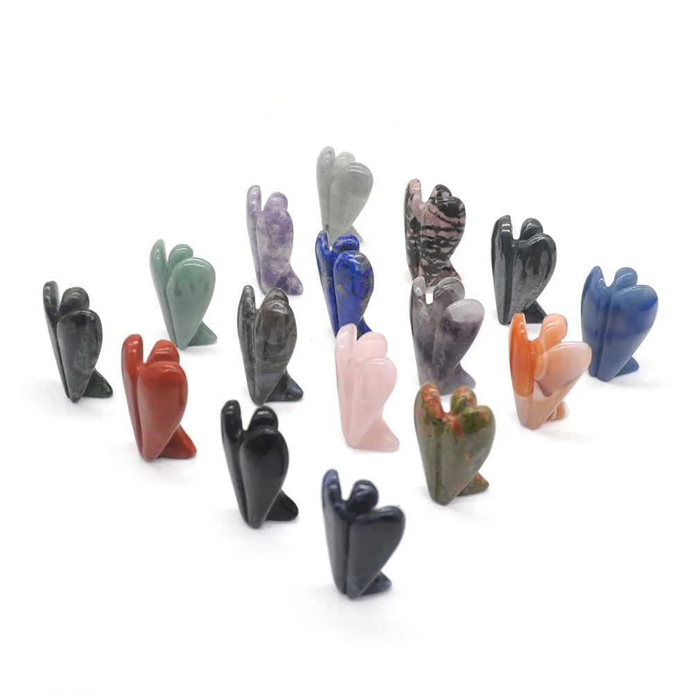 Карманная Статуя Ангела-хранителя резная вручную статуя из натурального