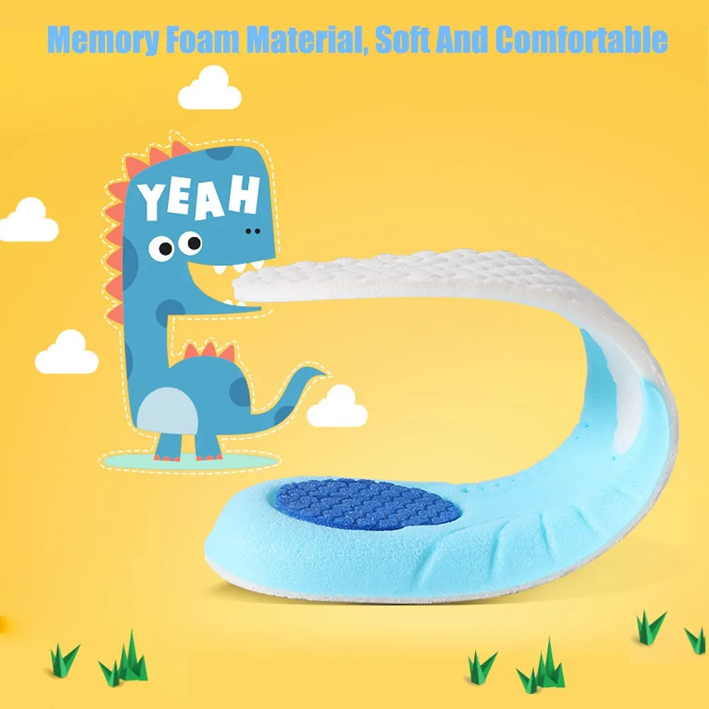 Kids Memory Foam Orthotics Insoles for Flat Feet Arch Support Correction Foot Care for Kid Orthopedic Insole Soles Shoes Inserts