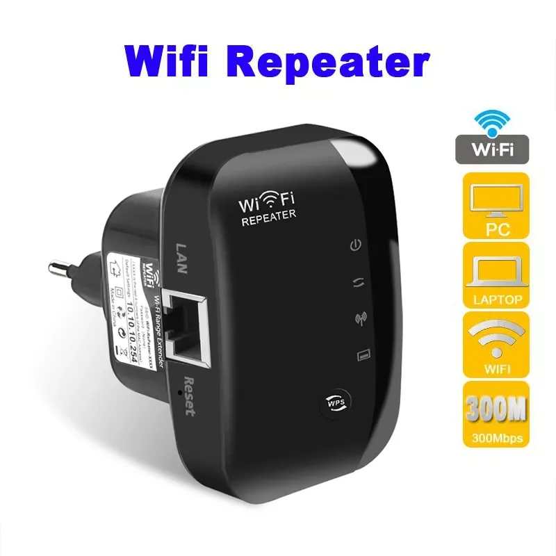 

kebidumei Wps Router 300Mbps Wireless WiFi Repeater WiFi Router WIFI Signal Boosters Network Amplifier Repeater Extender WIFI Ap