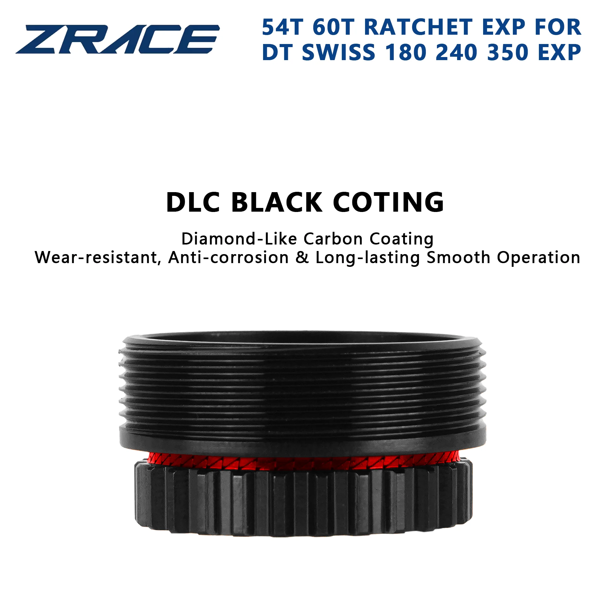 Фото Комплект для модернизации ZRACE EXP Star Ratchet с DLC-покрытием 54T 60T для задних втулок DT Swiss 180 240 350, замена с высоким коэффициентом зацепления. №3