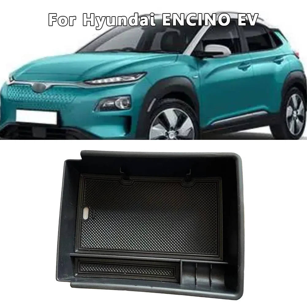 

1x Car Center Console Storage Box Tray Holder Correct Connector Direct Installation ENCINO EV Fit For Hyundai Brand New
