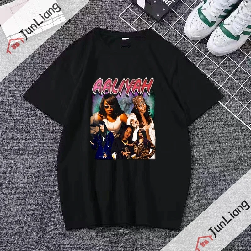Фото Новая футболка Princess-Aaliyah 2026: мужская и женская уличная одежда в стиле хип-хоп для отдыха, подарок для фанатов №5