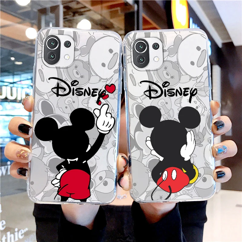 

Disney Mickey Mouse Minnie Transparent Phone Case For Xiaomi Mi 13 Lite 12T 12S 12X 12 11 11T 11i 10T 10 9 Pro Ultra 5G Cover