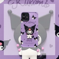 cartoon cute kuromi mobile phone cases for iphone 13 12 11 pro max xr xs x huawei p40 mate40 mate30 pro2020 back cover
