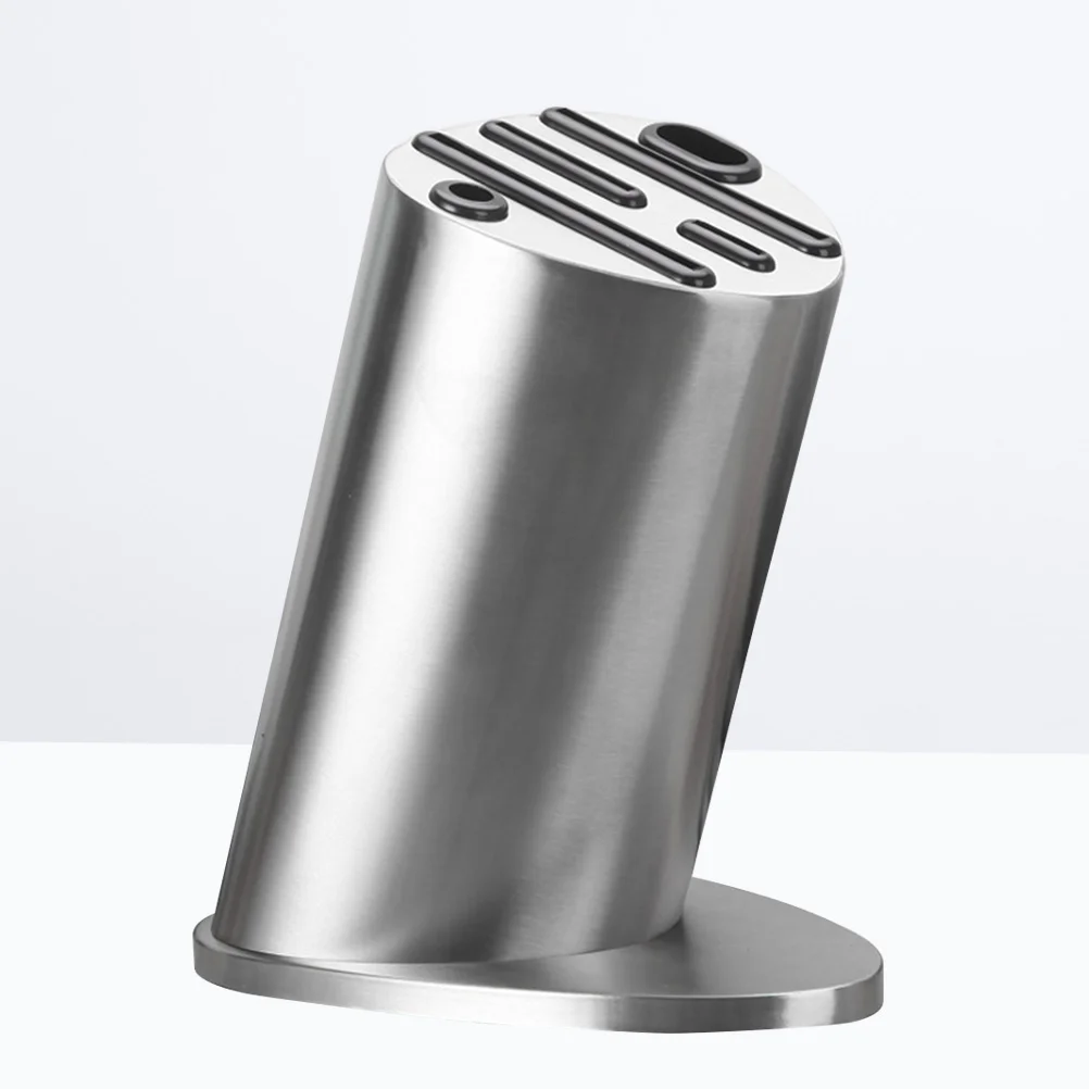 

6-Slot Kitchen Block Stainless Steel Holder Storage Rack Inserted Organizer