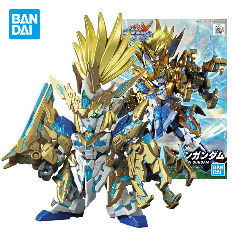 

Bandai Original SD Gundam World Heroes SDW Long Zun Liu Bei Unicorn Anime Action Figure Assembly Model Toys Gifts for Children