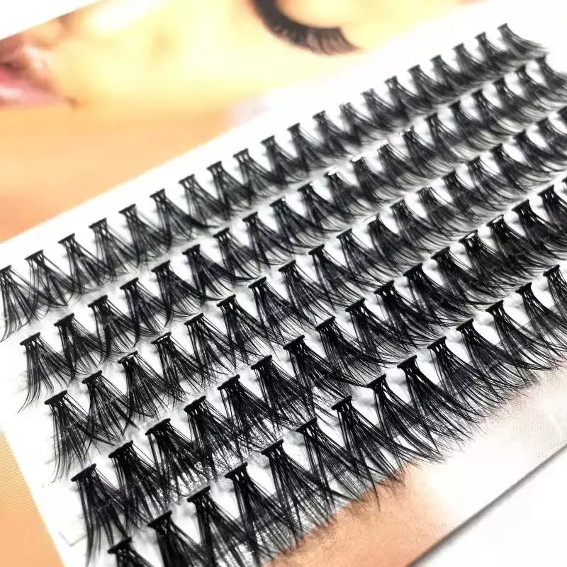 

NEW2023 100 Clusters/box Cluster eyelashes thick 10D Individual eyelash extension lashes bunches professional faux eye lashes ne